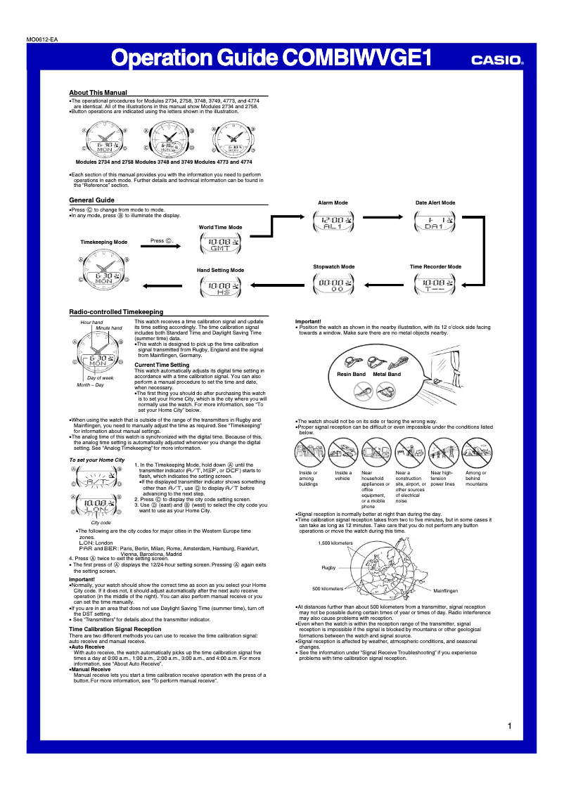 Image de la première page du manuel de l'appareil WVA-109HDE-7AVER