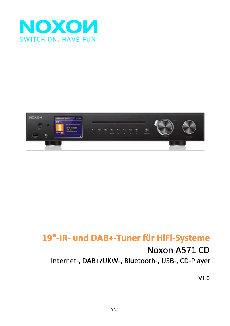 Página 1 del manual Manual de usuario Noxon A 571 CD
