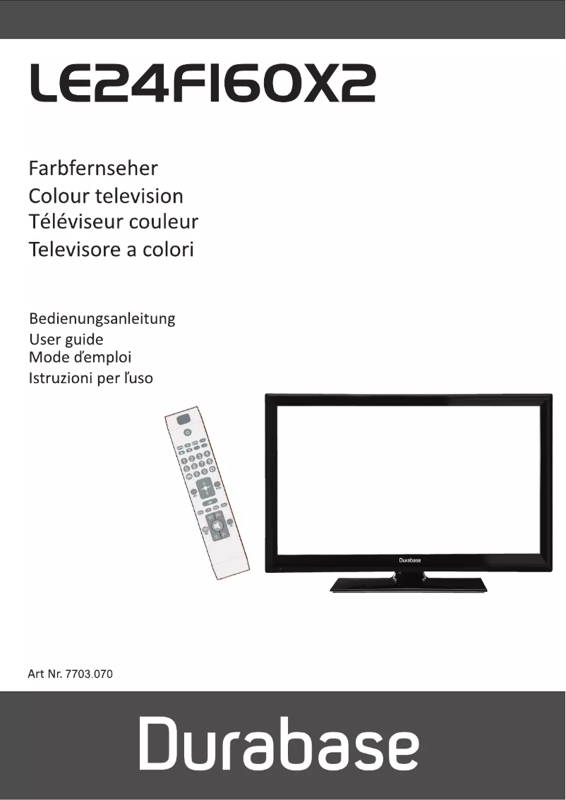 Page n°1 - Manuel utilisateur Durabase LE24F160X2