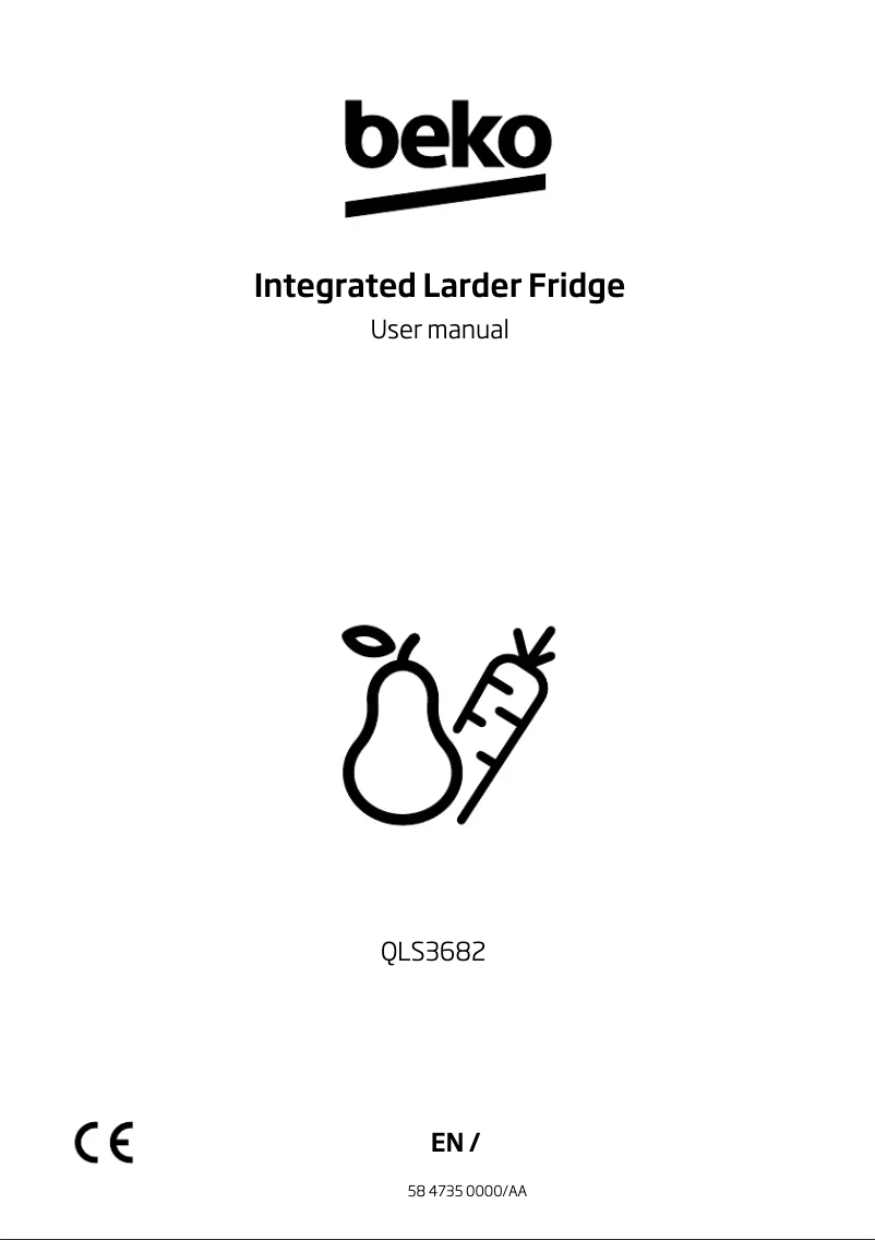 Page 1 de la notice Manuel utilisateur Beko QLS3682