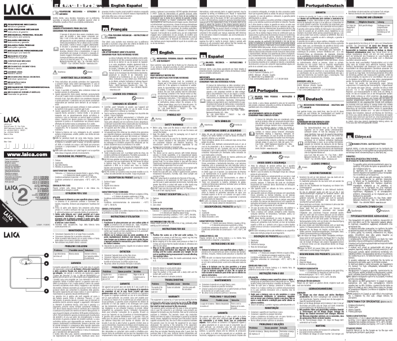 Page 1 de la notice Manuel utilisateur Laica PS2014