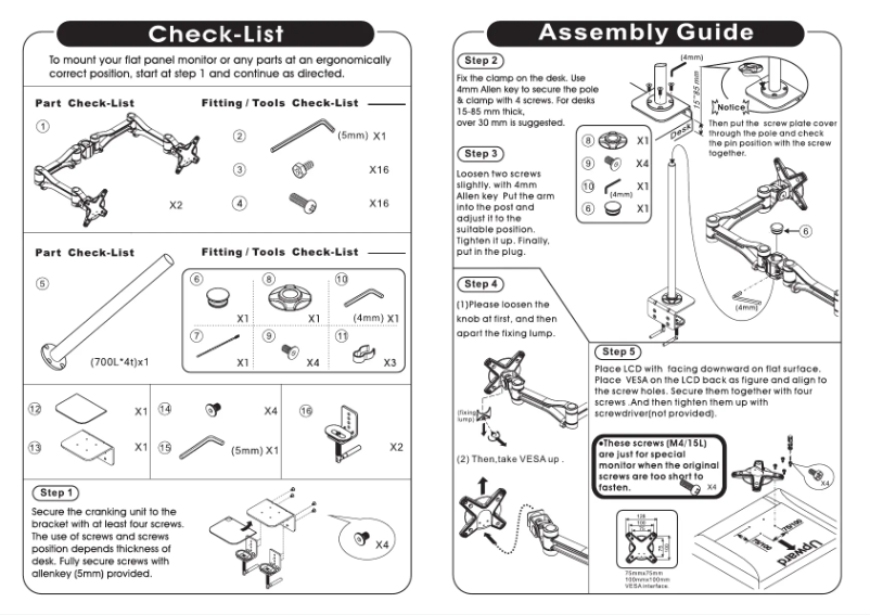 Page n°1 - Manuel utilisateur Newstar FPMA-D1030D-4