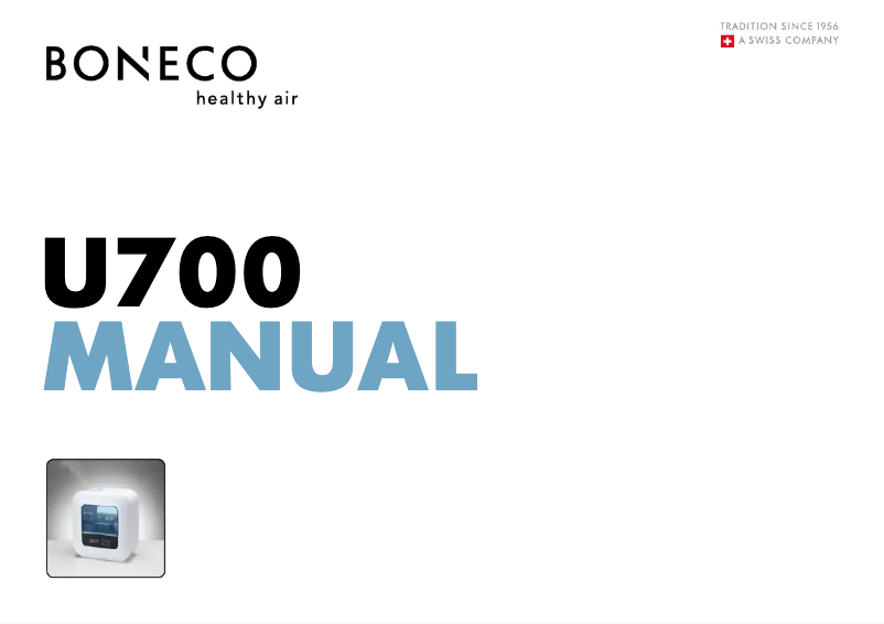 Page 1 de la notice Manuel utilisateur Boneco Ultrasonic U700