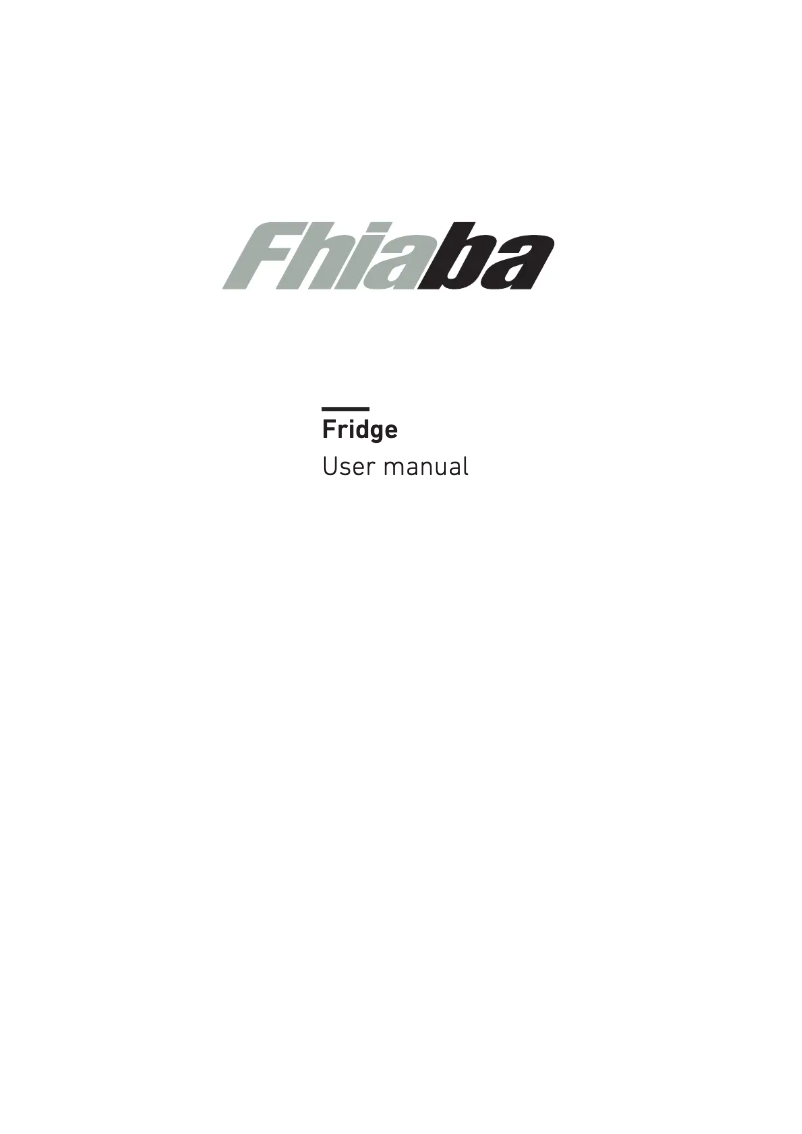 Page n°1 - Manuel utilisateur Fhiaba S600FZ3I