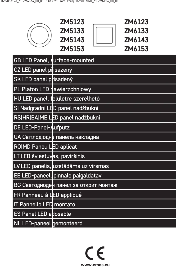 Page 1 de la notice Manuel utilisateur Emos ZM6133