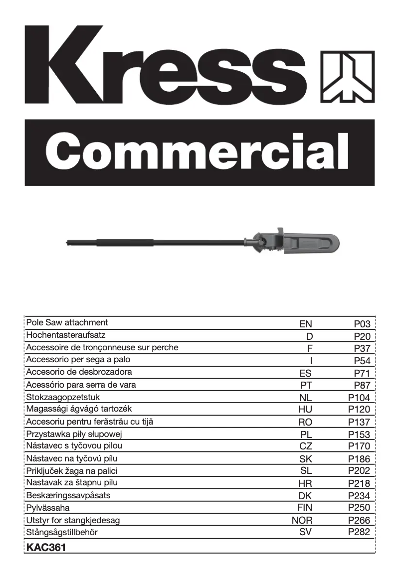 Image de la première page du manuel de l'appareil KAC361