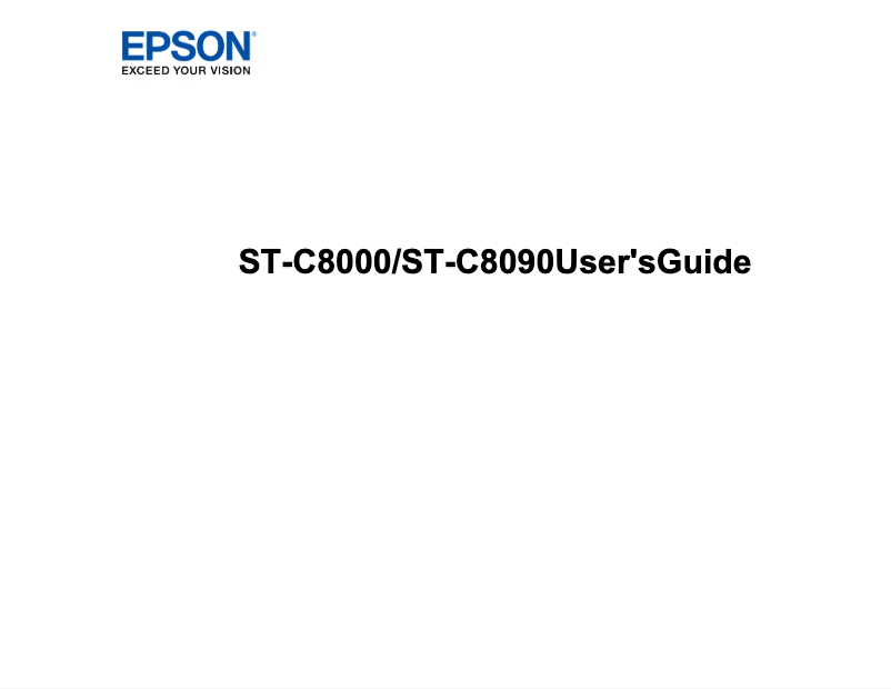 Image de la première page du manuel de l'appareil WorkForce ST-C8090