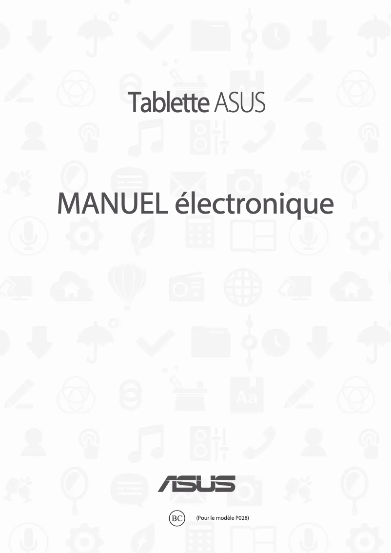 Page 1 de la notice Manuel utilisateur Asus ZenPad 10