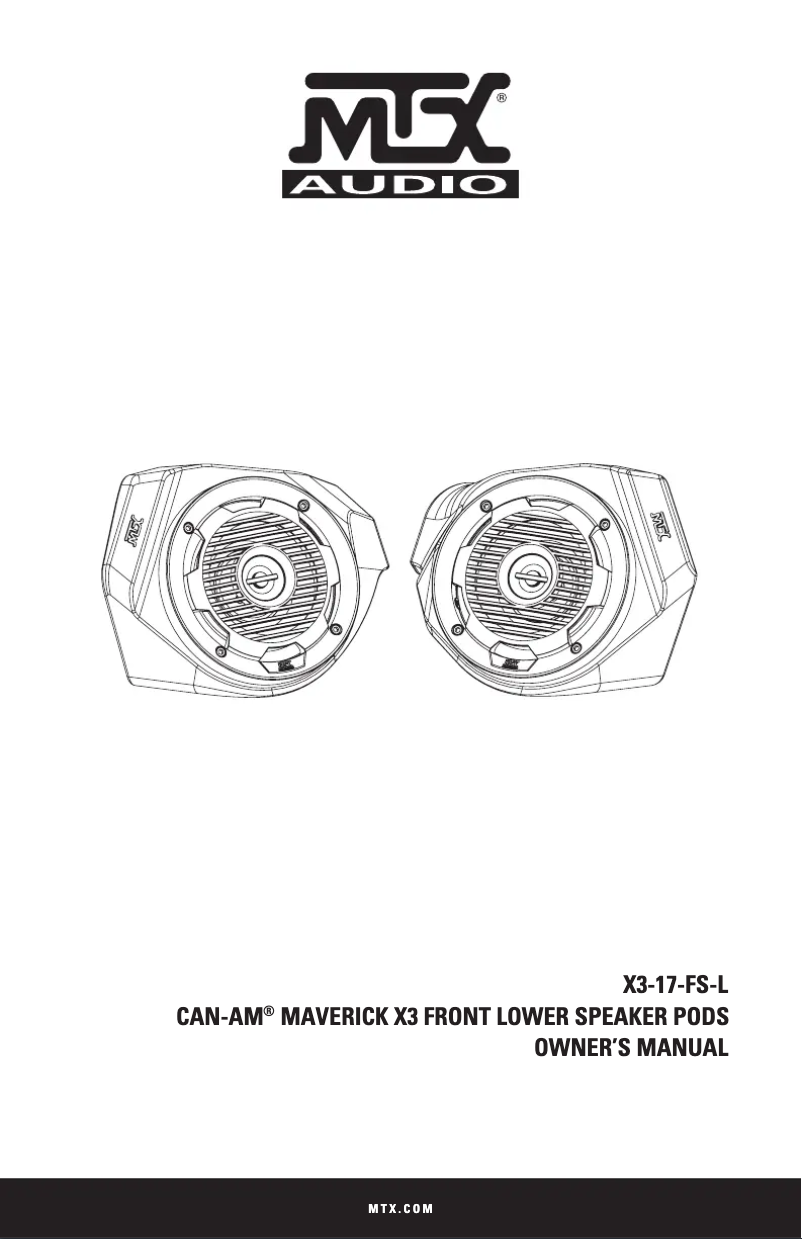 Page n°1 - Manuel utilisateur MTX Audio X3-17-FS-L