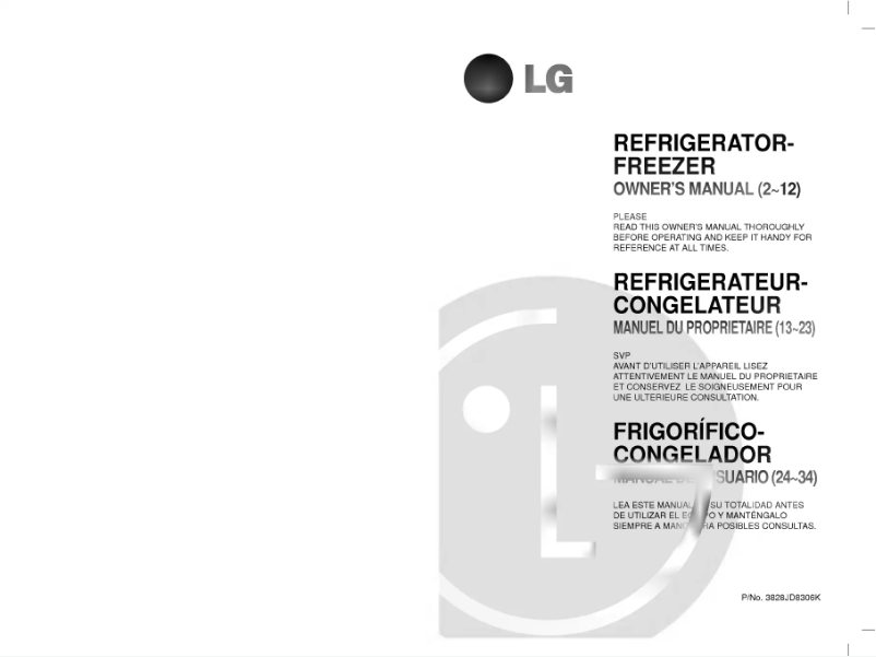 Page n°1 - Manuel utilisateur LG GR-T542GL