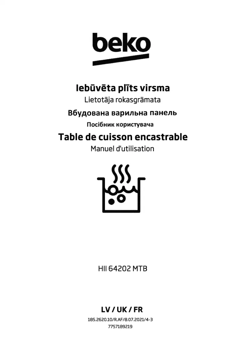 Image de la première page du manuel de l'appareil HII 64202 MTB