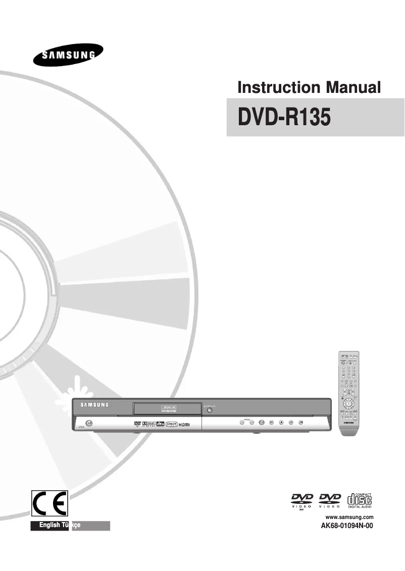 Page n°1 - Manuel utilisateur Samsung DVD-R135/AND