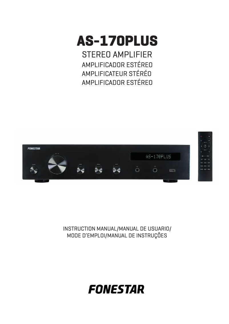 Page 1 de la notice Manuel utilisateur FoneStar AS-170PLUS