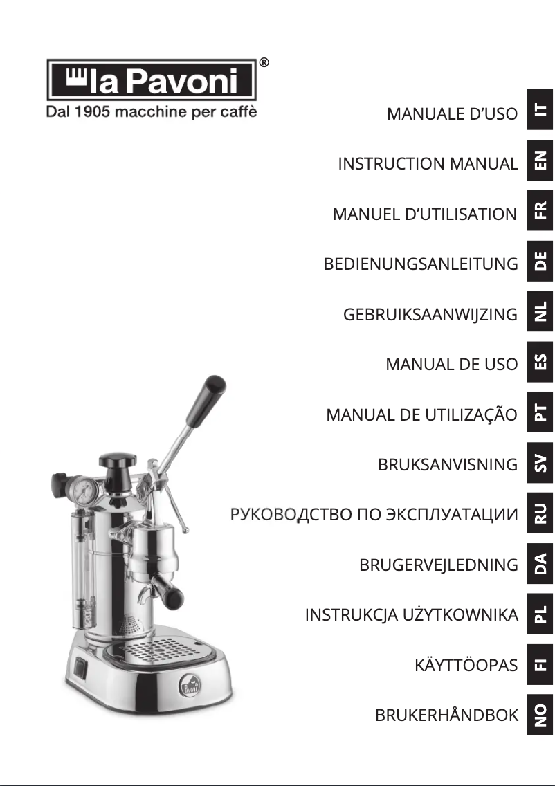 Page n°1 - Manuel utilisateur la Pavoni Europiccola