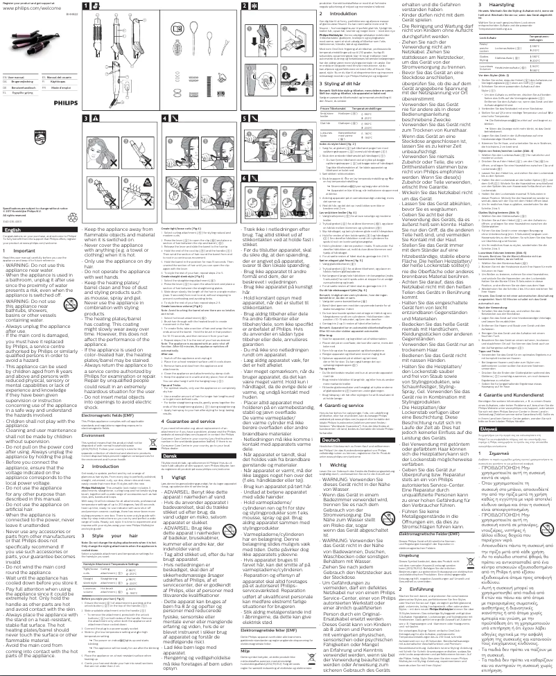 Página 1 del manual Manual de usuario Philips StyleCare BHH822