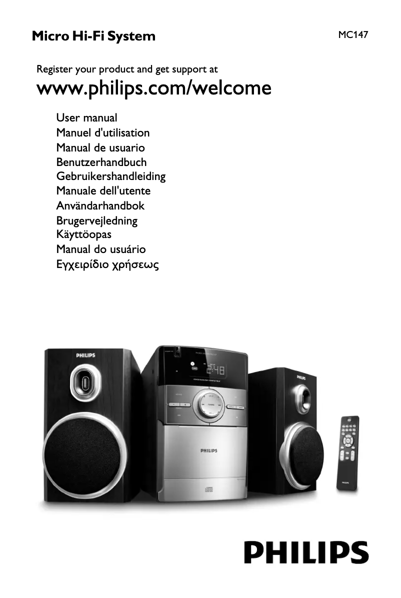 Page n°1 - Manuel utilisateur Philips MC147