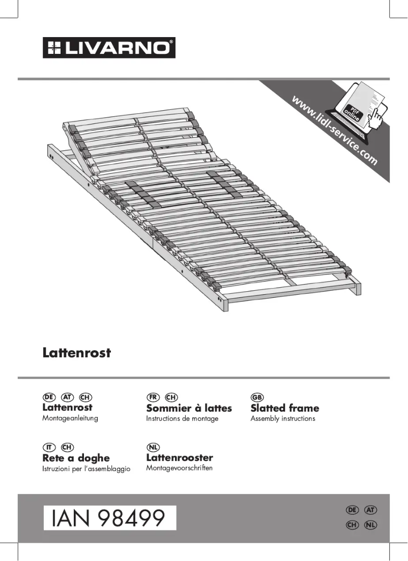 Page 1 de la notice Manuel utilisateur Livarno Lux IAN 73550