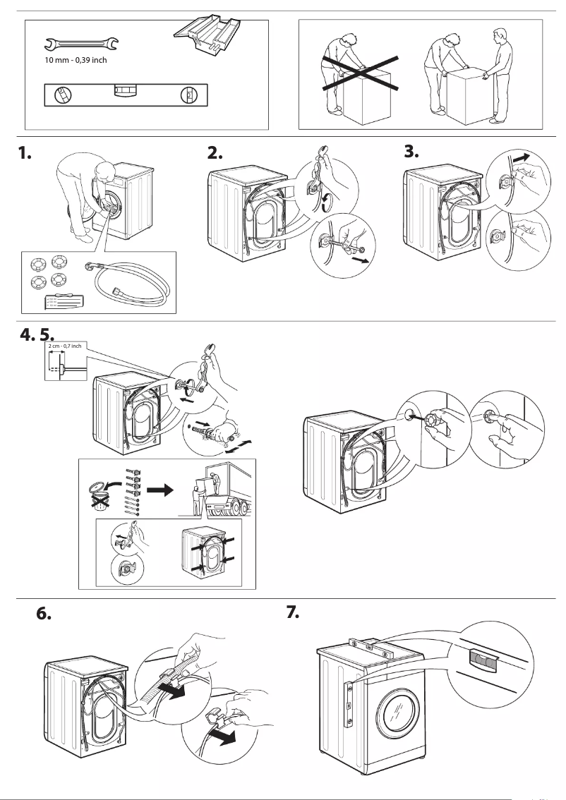 Page n°1 - Guide d'installation Hotpoint NM11 846 WS A EU N