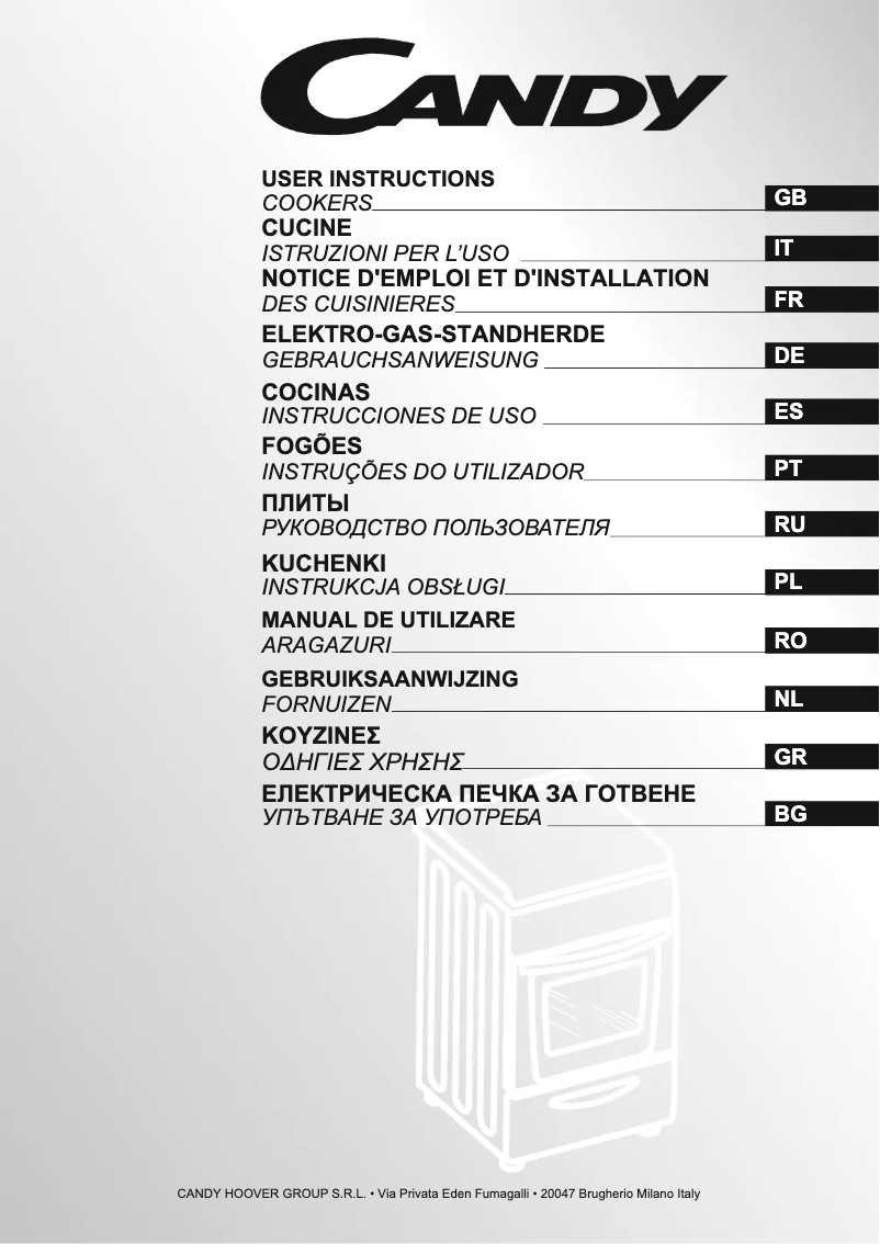 Page n°1 - Manuel utilisateur Candy CCM5503W