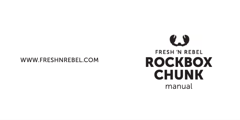 Page 1 de la notice Manuel utilisateur Fresh 'n Rebel Rockbox #3