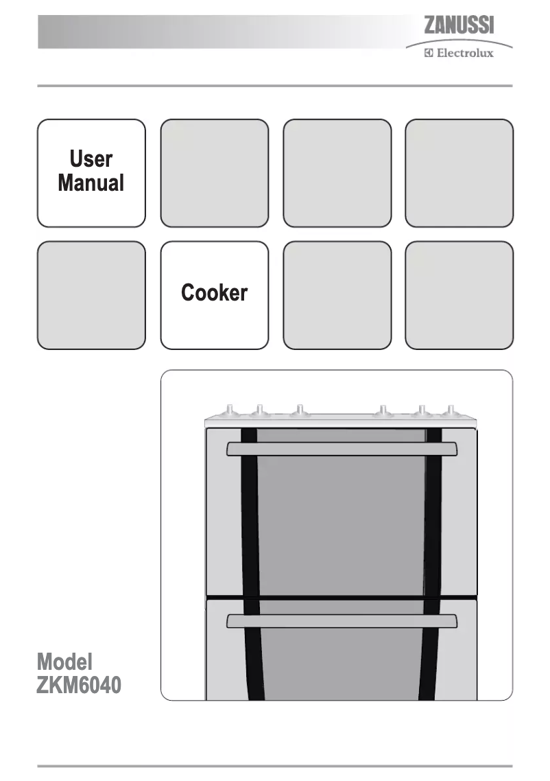 Page n°1 - Manuel utilisateur Zanussi-Electrolux ZKM6040SN