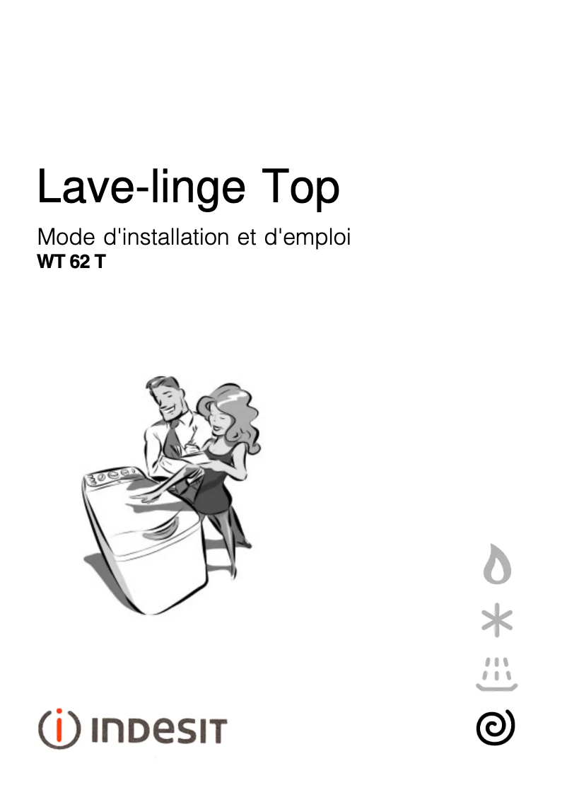 Page 1 de la notice Manuel utilisateur Indesit WT 62 T