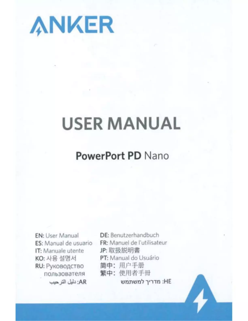 Page n°1 - Manuel utilisateur Anker PowerPort PD Nano