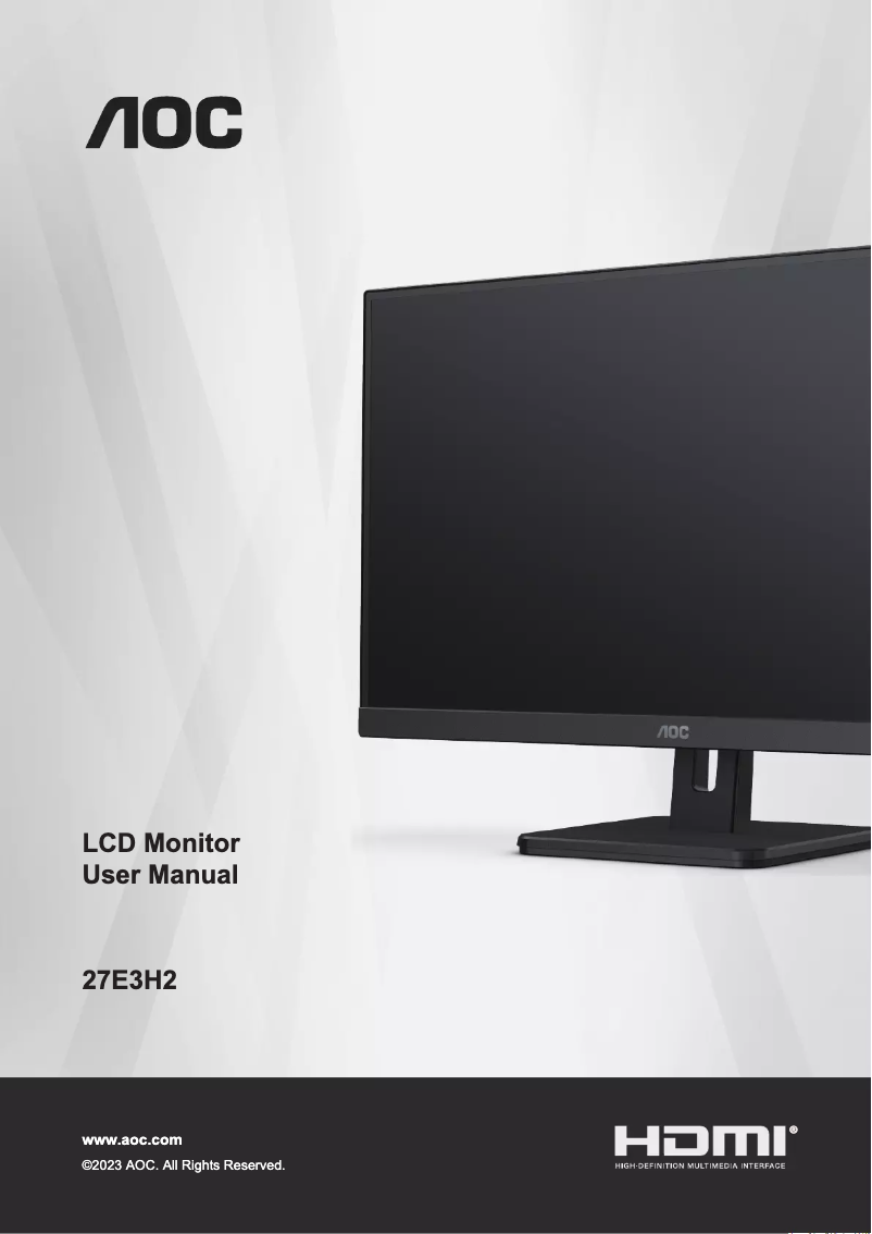 Image de la première page du manuel de l'appareil 27E3H2