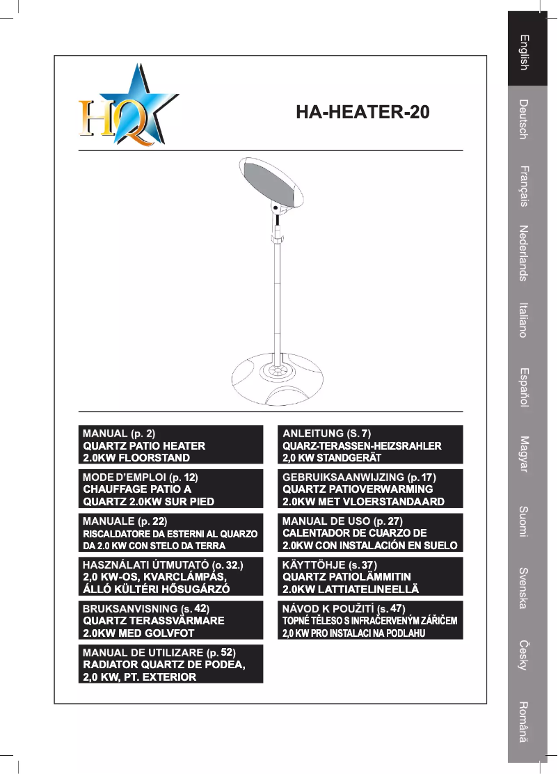 Image de la première page du manuel de l'appareil HA-HEATER-20U
