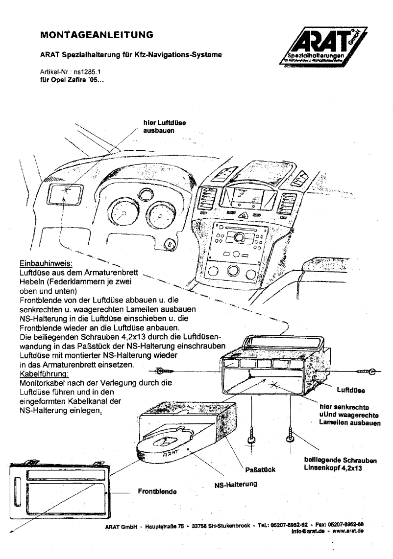 Página 1 del manual Manual de usuario Arat NS1285.1
