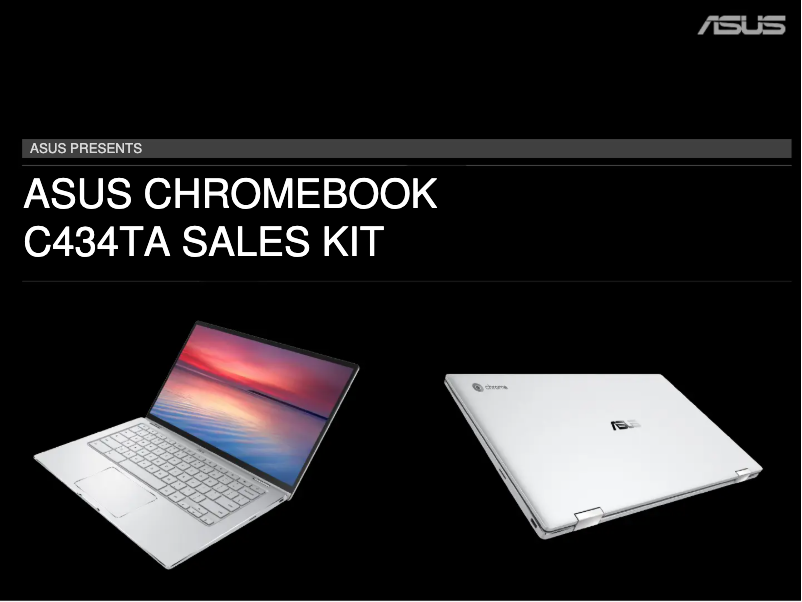 Image de la première page du manuel de l'appareil Chromebook C434TA-AI0043