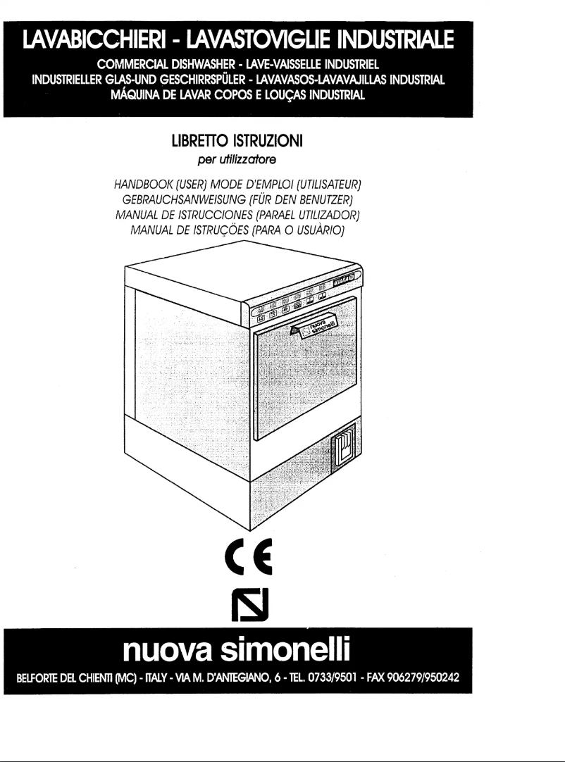 Page 1 de la notice Manuel utilisateur Nuova Simonelli Kiara 4