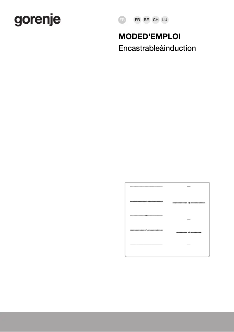 Page n°1 - Guide d'installation Gorenje IT843BSC