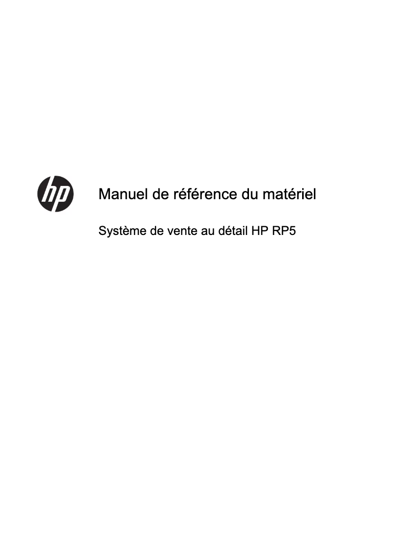 Página 1 del manual Manual de usuario HP RP5 5810