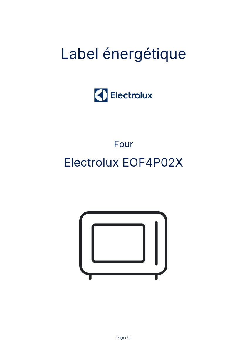 Image de la première page du manuel de l'appareil EOF4P02X