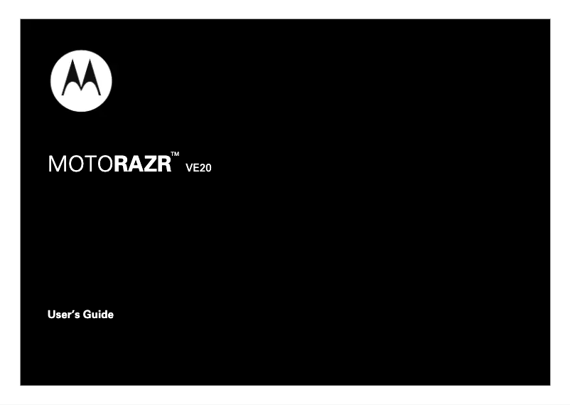 Page 1 de la notice Manuel utilisateur Motorola RAZR VE20