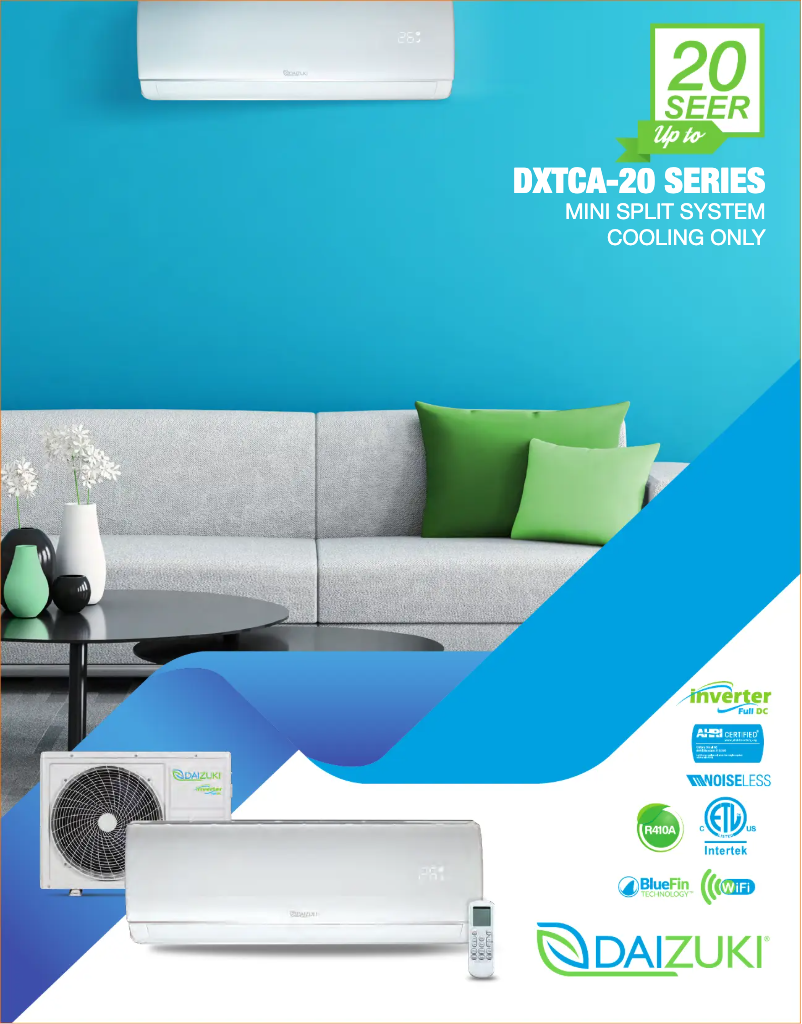 Page 1 de la notice Fiche technique Daizuki DXTC18X426A-20