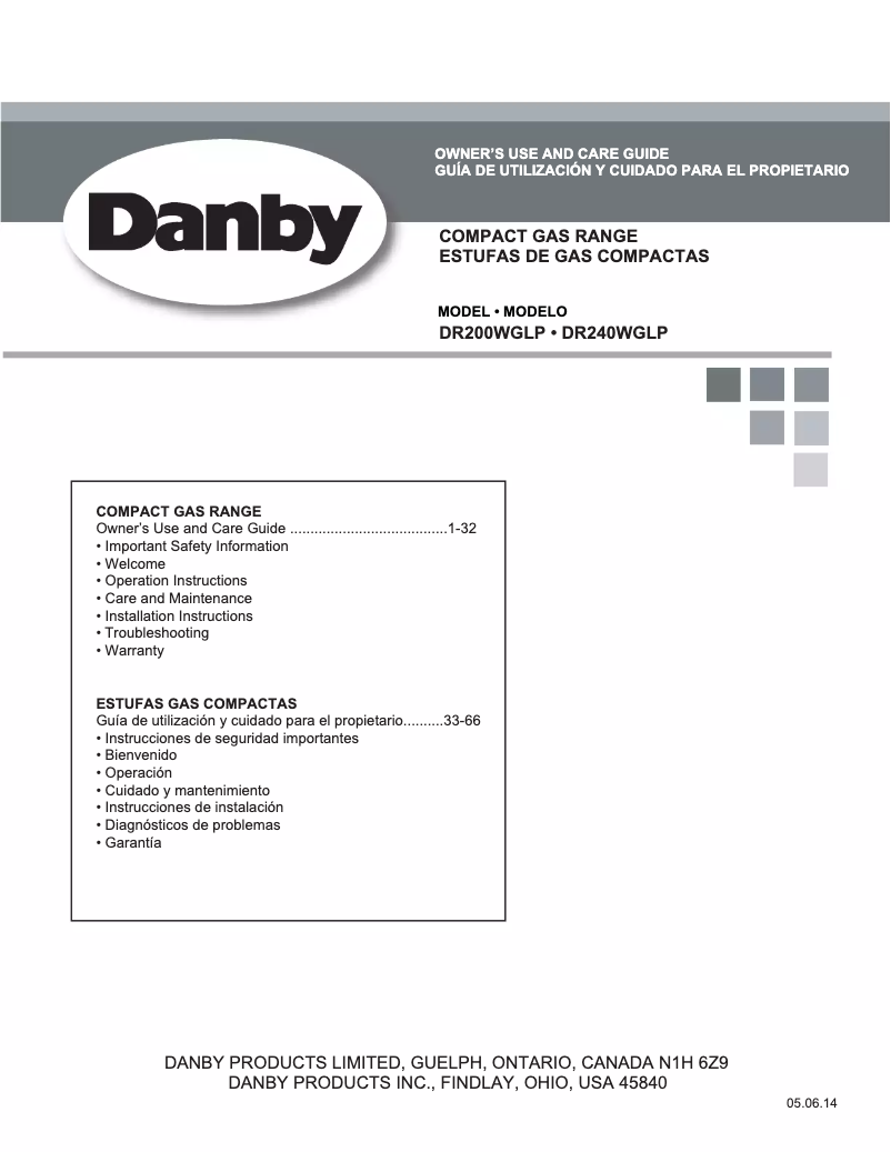 Page 1 de la notice Manuel utilisateur Danby DR200WGLP