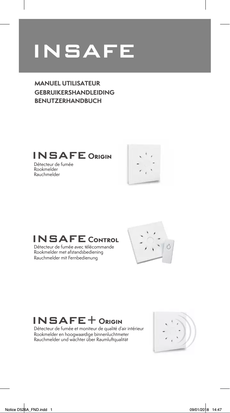 Page n°1 - Manuel utilisateur Insafe Control