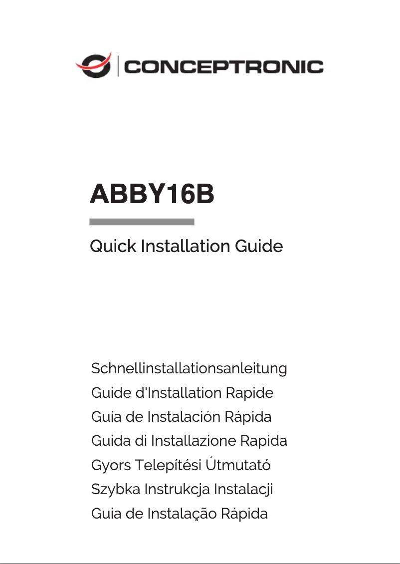 Image de la première page du manuel de l'appareil ABBY16B