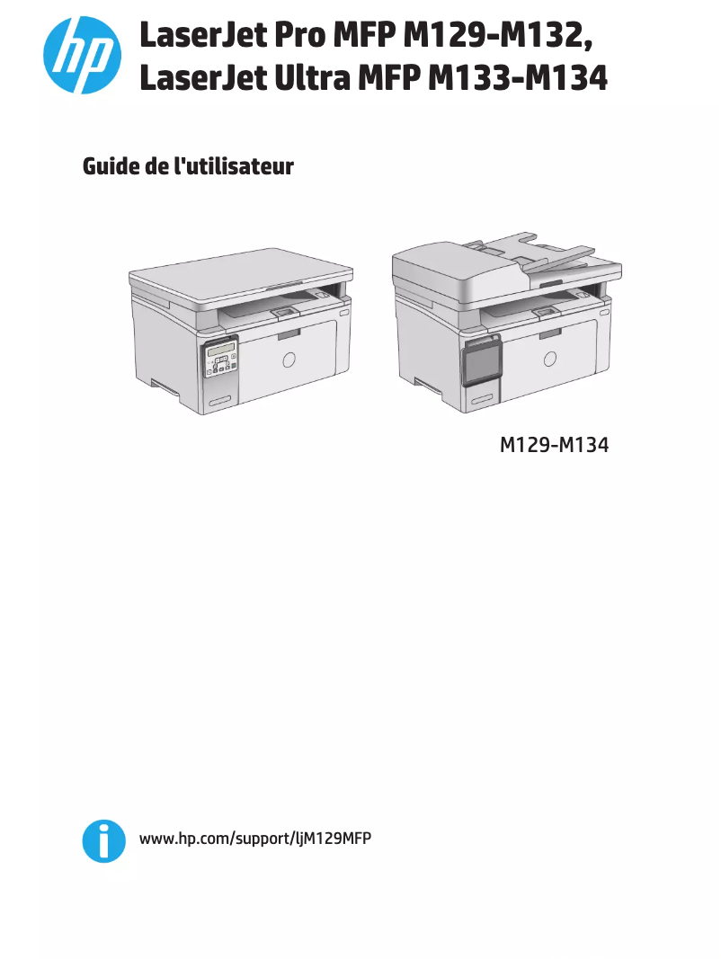 Page n°1 - Manuel utilisateur HP LaserJet Ultra MFP M134