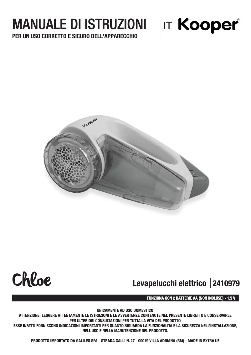 Page n°1 - Manuel utilisateur Kooper 2410979