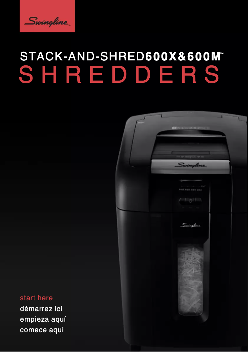 Page n°1 - Manuel utilisateur Swingline Stack-and-Shred 600X