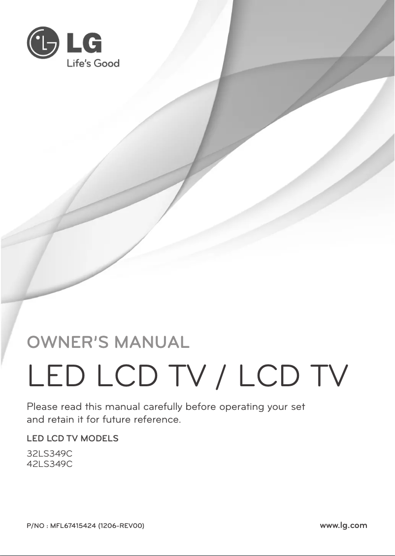 Page n°1 - Manuel utilisateur LG 32LS349C