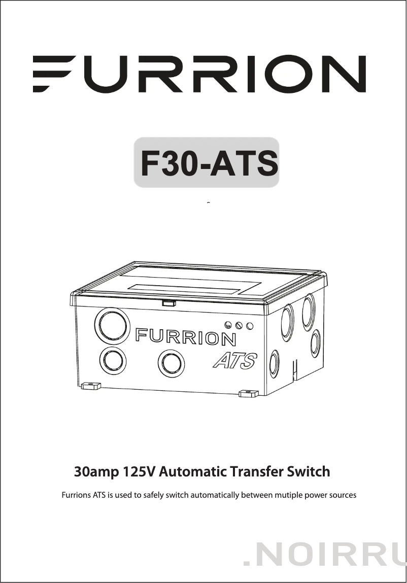 Page 1 de la notice Manuel utilisateur Furrion F30-ATS