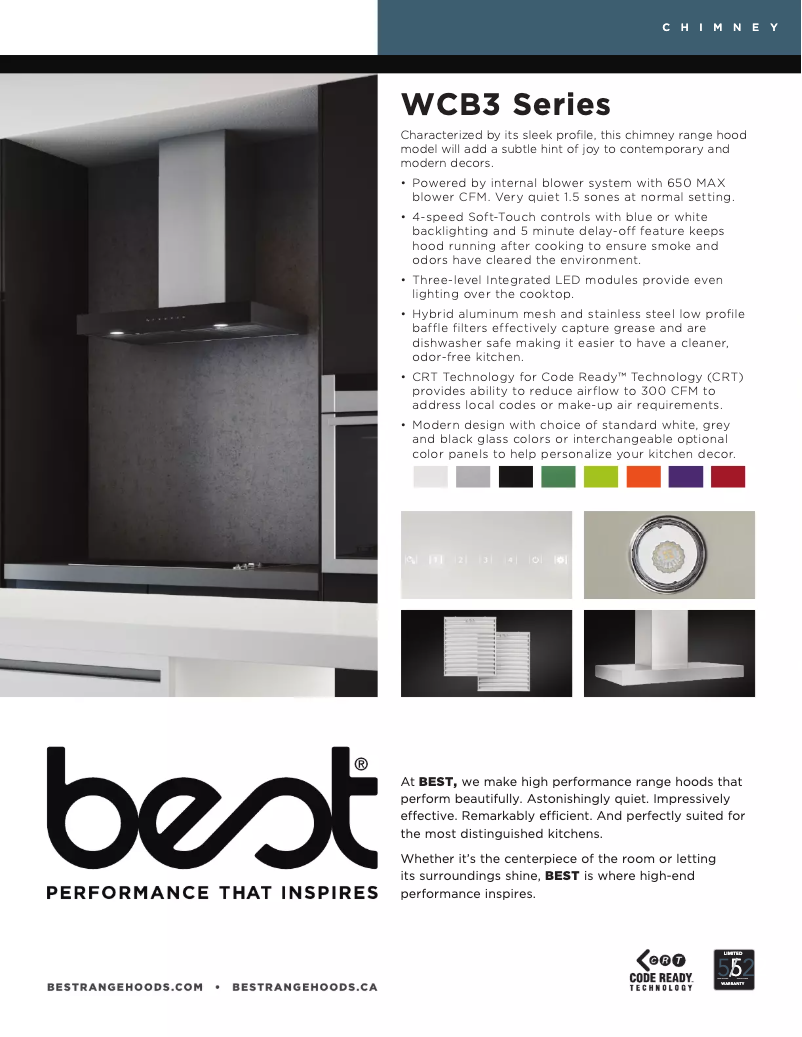 Page n°1 - Fiche technique Best WCB3I36SBB