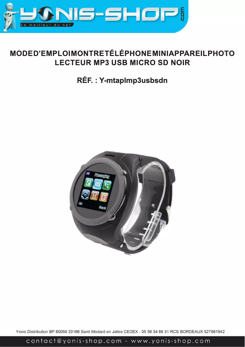 Page n°1 - Manuel utilisateur Yonis Y-MTAPLMP3USBSDN