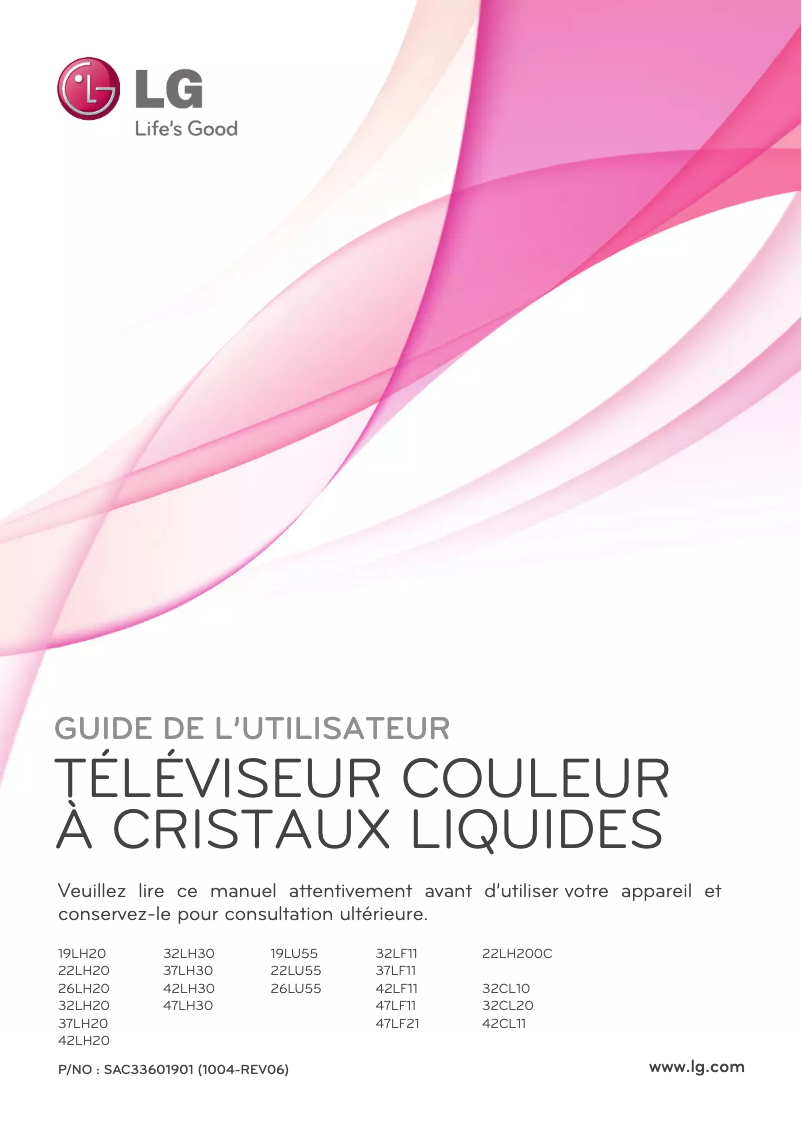 Page n°1 - Manuel utilisateur LG 22LH20