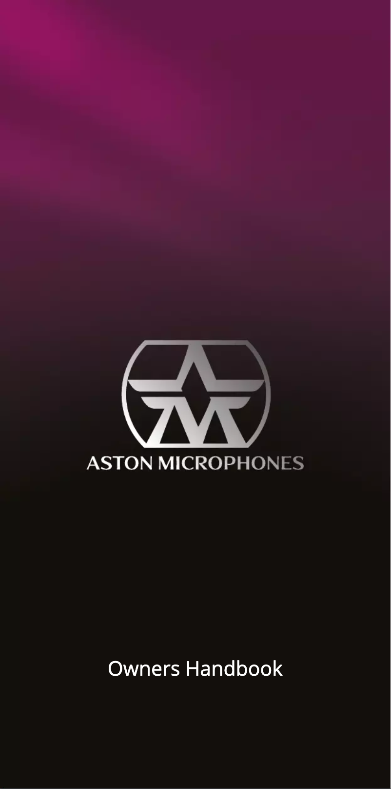 Page n°1 - Manuel utilisateur Aston Element