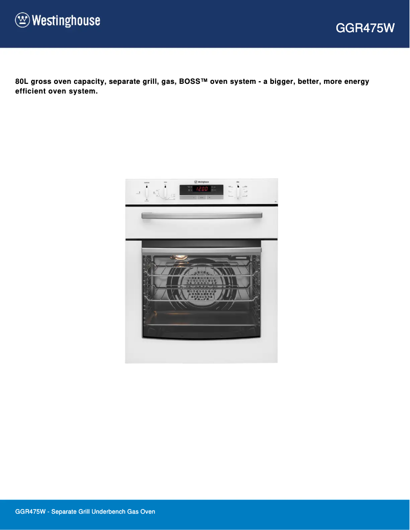 Image de la première page du manuel de l'appareil GGR475W